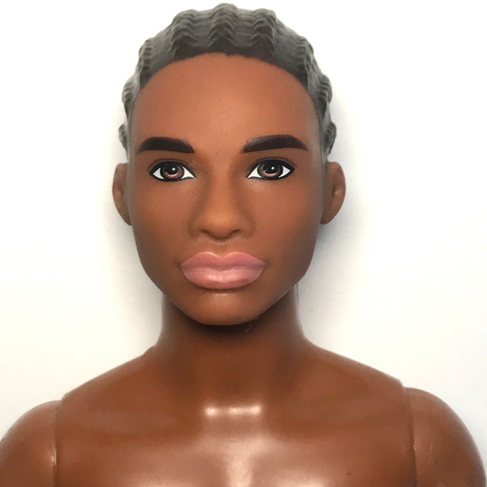 Nude Barbie 2019 Water Play Beach African American Ken Male Cornrows GHW44 Doll